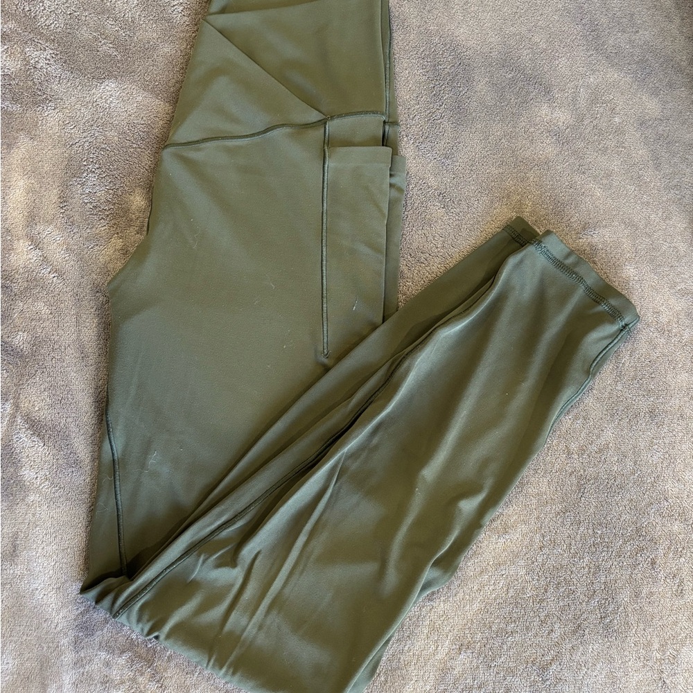 Aerie Crossover Green Leggings